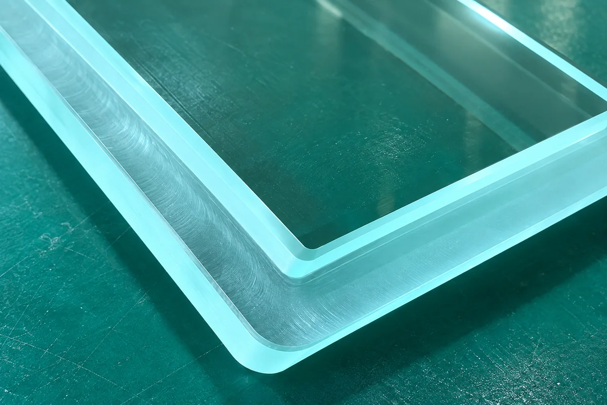 8 mm stepped IK10 tempered glass edge