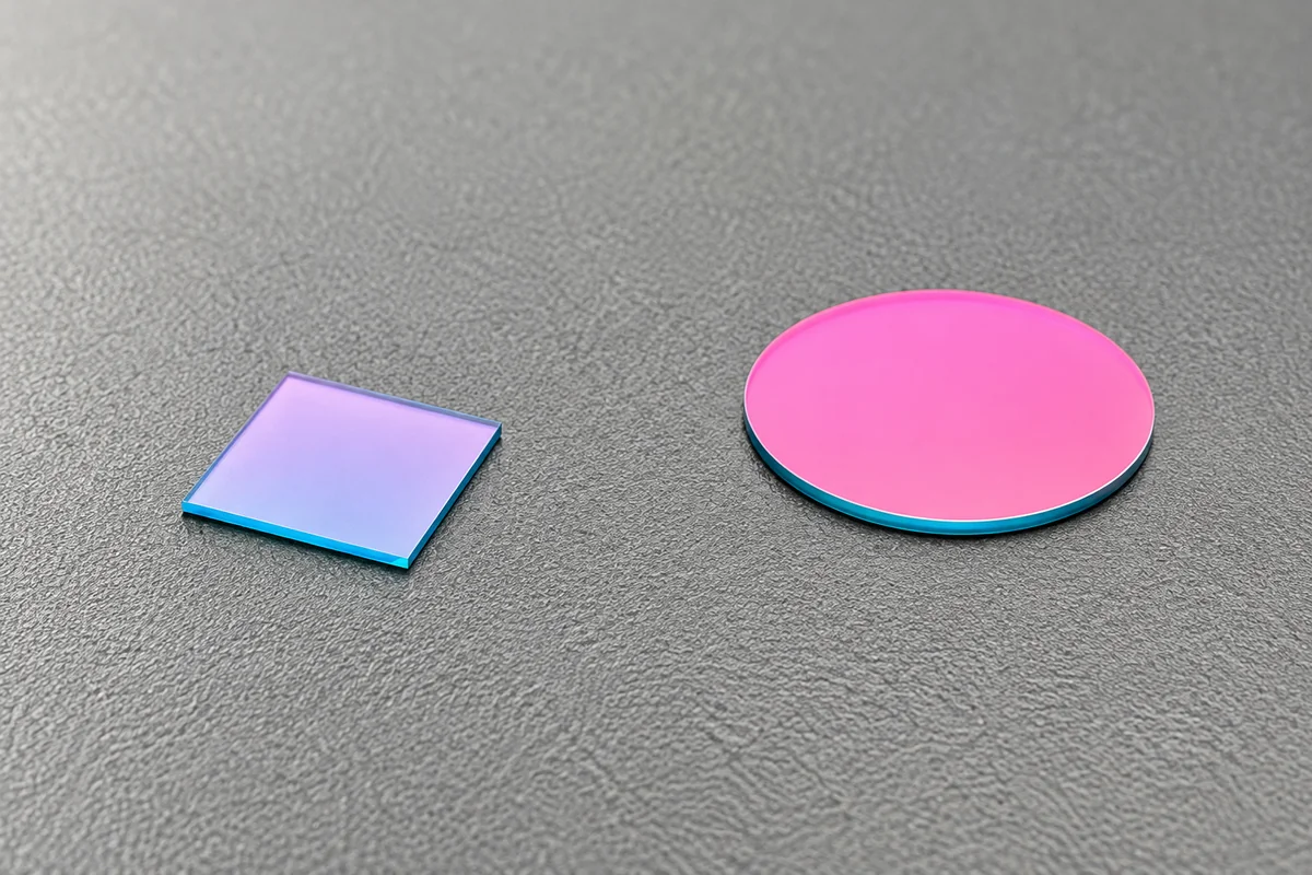 Dichroic IR-cut filter showing reflected color
