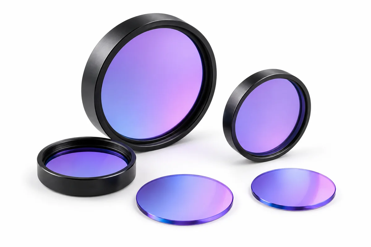 UV bandpass filters on fused silica substrates