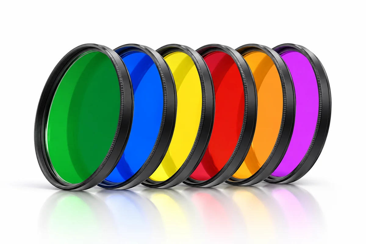 Visible bandpass filters from blue to red